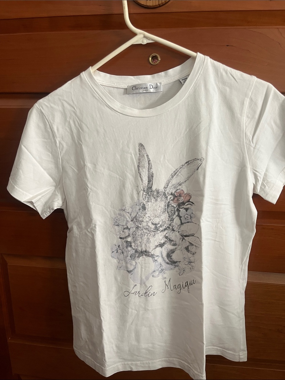 Dior White Kids Bunny Graphic Tee